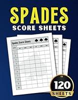 Algopix Similar Product 3 - Spades Score Sheets 120 Score Pads for