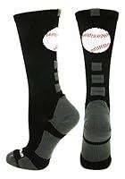 Algopix Similar Product 13 - MadSportsStuff Baseball Logo Crew Socks