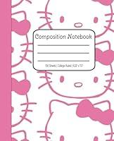 Algopix Similar Product 1 - White Kitty Sketch Composition Notebook