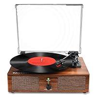 Algopix Similar Product 14 - Vinyl Record Player Wireless Turntable