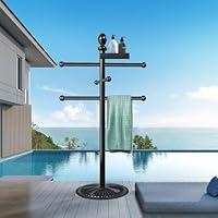 Algopix Similar Product 4 - Outdoor Pool Towel Rack 6 Bars Metal