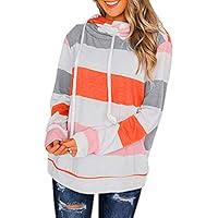 Algopix Similar Product 13 - Hebe Top Womens Striped Printed Cowl