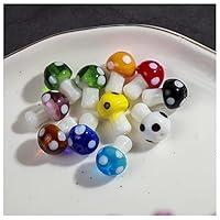 Algopix Similar Product 11 - 100pcs Mushroom Beads Handmade Glass