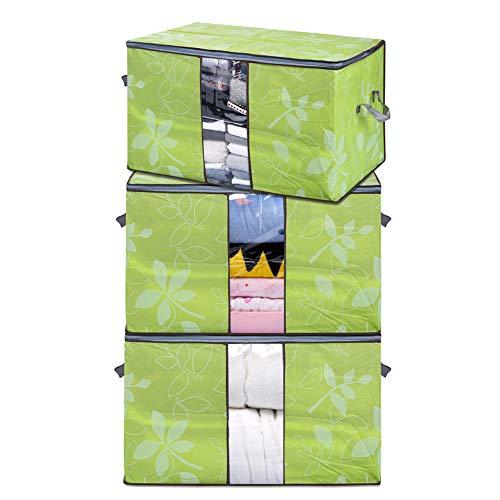 Lifewit Large Capacity Clothes Storage Bag Organizer with Reinforced Handle Thick Fabric for Comforters, Blankets, Bedding, Foldable with Sturdy
