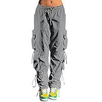 Algopix Similar Product 4 - Baggy Parachute Pants for Women Y2k
