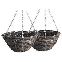 Algopix Similar Product 1 - Hemoton Rattan Hanging Basket for