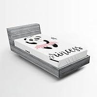 Algopix Similar Product 2 - Ambesonne Cartoon Fitted Sheet Funny