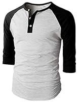 Algopix Similar Product 18 - H2H Mens Casual Slim Fit Raglan 34