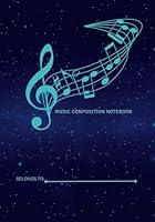 Algopix Similar Product 1 - MUSIC COMPOSITION NOTEBOOK 100 Blank