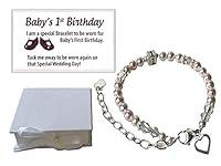 Algopix Similar Product 11 - Babys 1st Birthday Gift Bracelet Baby