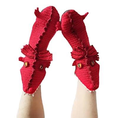 Crocodile Socks Women, Knit Crocodile Socks, Warm Crocodile Socks