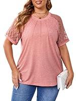 Algopix Similar Product 7 - TAKEYAL Plus Size Tops for Women Lace