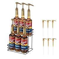 Algopix Similar Product 5 - Coffee Syrup Organizer Rack 6 Bottle