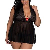 Algopix Similar Product 10 - Malbaba Mujeres Babydoll Lencera Talla