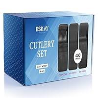Algopix Similar Product 10 - Heavy Weight Plastic Silverware Set 