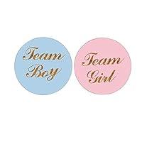 Algopix Similar Product 6 - 80 PCS Gold Gender Reveal Stickers Team