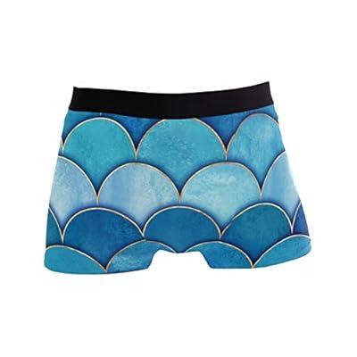 Best Deal for FULUHUAPIN Men's Fish Scale Fashion Boxer Briefs