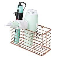Algopix Similar Product 13 - mDesign Steel Wall Mount Hair Dryer