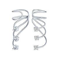 Algopix Similar Product 3 - Minimalist Triple Spiral CZ Wire