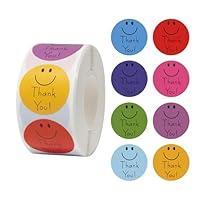 Algopix Similar Product 10 - Smiley Thank You Stickers 1 inch Thank