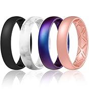 Algopix Similar Product 20 - Egnaro Silicone Anniversary Ring Women