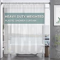 Algopix Similar Product 11 - AmazerBath Plastic Shower Curtain Clear