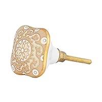 Algopix Similar Product 17 - Set of 4 Beige Decorative Knobs 
