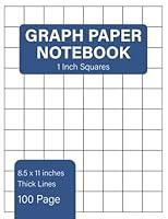 Algopix Similar Product 18 - Graph Paper Notebook 1 Inch Squares