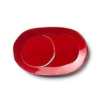 Algopix Similar Product 18 - Vietri Lastra Red Oval Tray by VIETRI