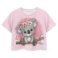 Algopix Similar Product 16 - Pointodoor Koala Girls Crop Tops Size