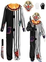 Algopix Similar Product 10 - Toulite 1 Set Halloween Clown Costume