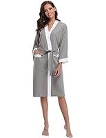 Algopix Similar Product 5 - Aibrou Unisex Waffle Bathrobe Cotton