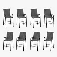 Algopix Similar Product 2 - UDPATIO Outdoor Bar Stools of 8 Patio