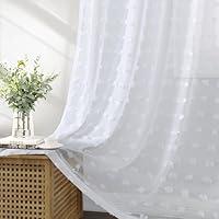 Algopix Similar Product 10 - Hokibero Sheer Curtains 96 Inches Long