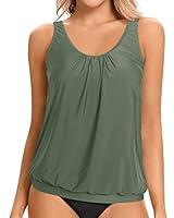 Algopix Similar Product 10 - Yonique Womens Blouson Tankini Top No