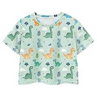 Algopix Similar Product 2 - Pointodoor Dinosaur Girls Crop Tops