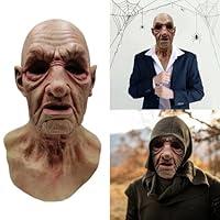 Algopix Similar Product 1 - Halloween Old Men Mask Realistic Human