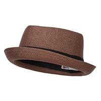 Algopix Similar Product 16 - Big Size Solid Upbrim Pork Pie Fedora 