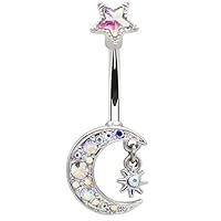 Algopix Similar Product 10 - Pierce2GO 14G 716 Crystal Moon