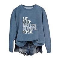 Algopix Similar Product 20 - Crewneck Sweatshirts Women Eat Sleep