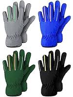Algopix Similar Product 3 - 4 Pairs Kids Winter Gloves Waterproof