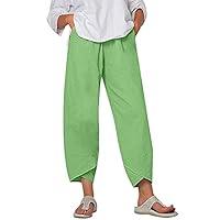 Algopix Similar Product 1 - MITCOWBOYS Linen Loose Pants for Women