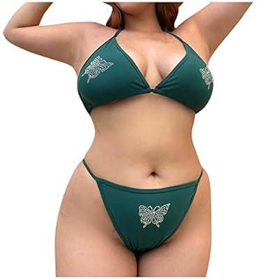 Best Deal for Plus Size Sequin Bikini Sets for Women Sexy Push Up