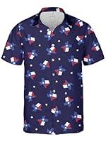 Algopix Similar Product 1 - HEARTZZ Texas Hawaiian Shirt for Men