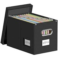 Algopix Similar Product 17 - DYWMM Hanging File Filing Box with Lid