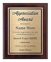Algopix Similar Product 6 - Appreciation Award Plaque Customized