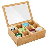 Algopix Similar Product 20 - mDesign Bamboo Tea Storage Organizer