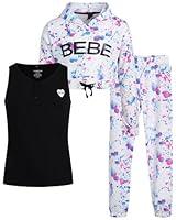 Algopix Similar Product 4 - bebe Girls Jogger Set  Active Fleece