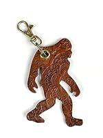 Algopix Similar Product 17 - Sasquatch Embossed Leather Keyring