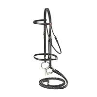 Algopix Similar Product 2 - Silver Fox Raised Snaffle Bridle Black